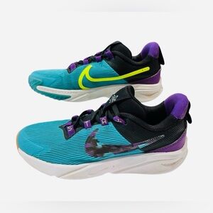 Nike Star Runner 4 SE Teal Purple Orange Sneakers FJ1806-300 Shoes-Youth 1.5Y